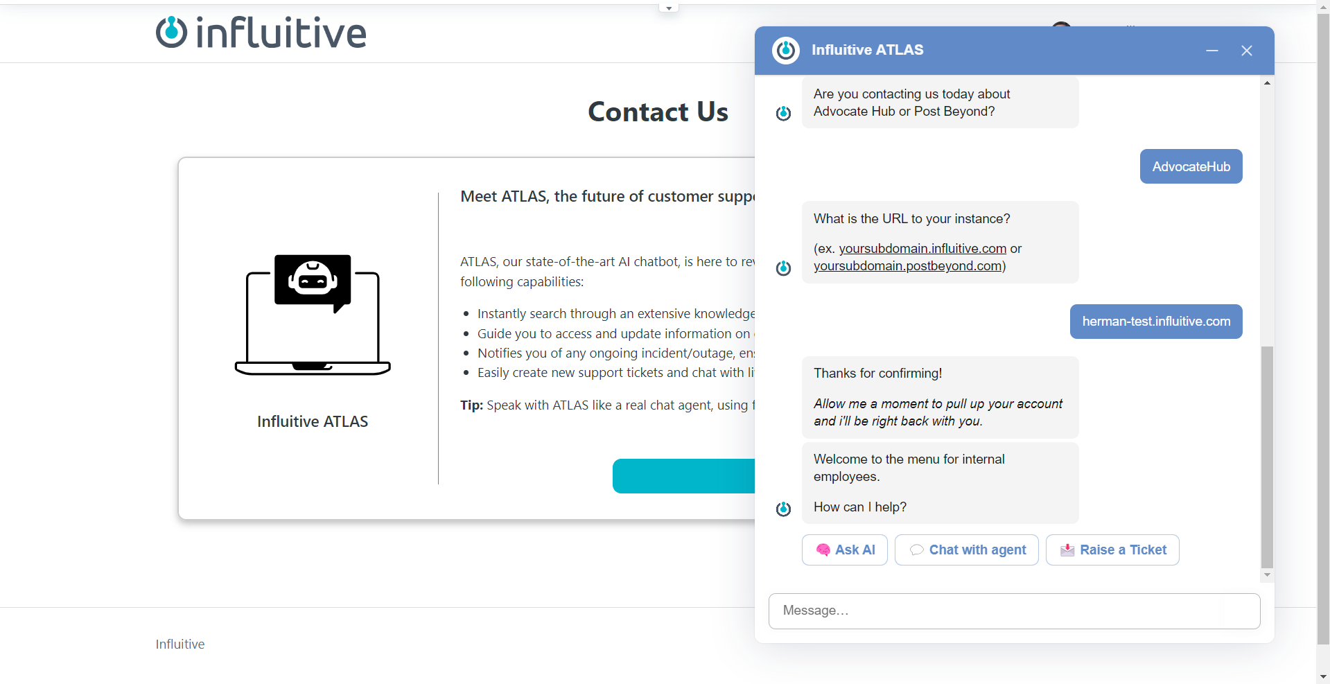 Help center interface design preview